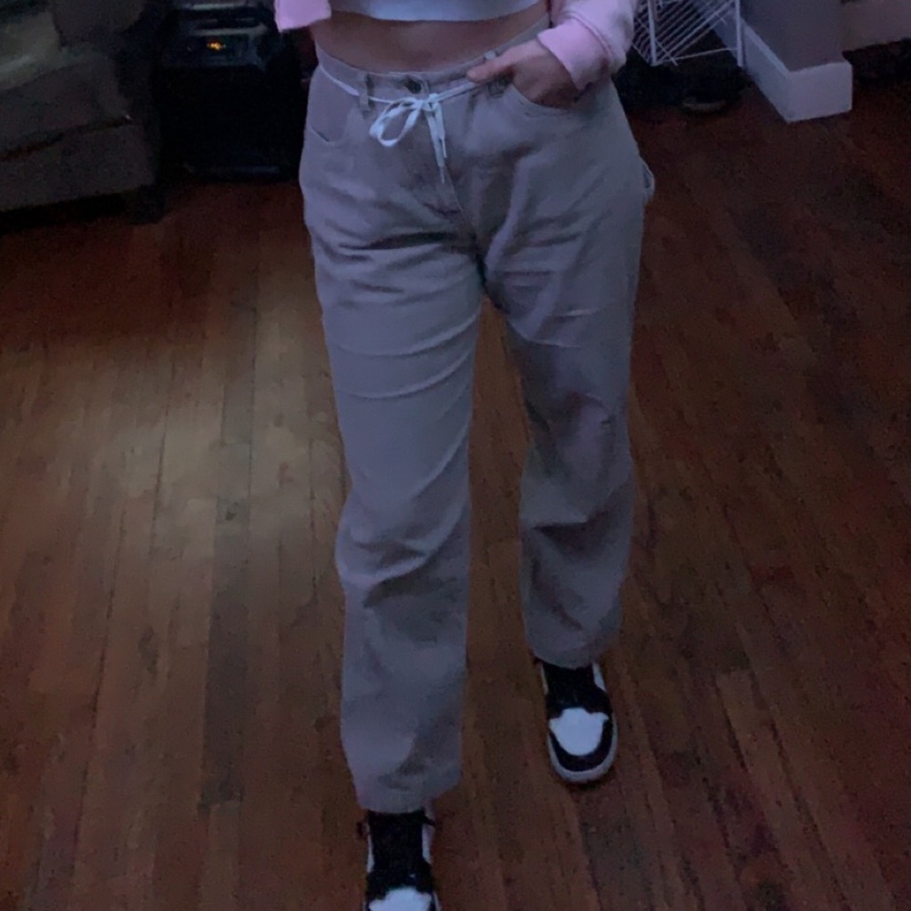 Vintage tan corduroy carpenter pants